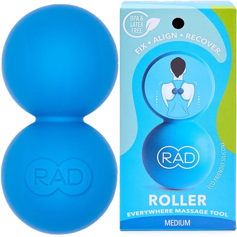 RAD Original Peanut Massage Ball â€“ Medium Density Yoga Deep Tissue Roller Ball â€“ Myofascial Release for Back, Neck, Feet, Psoas & Spine â€“ Suboccipital & Thoracic Trigger Point Therapy - Image 1