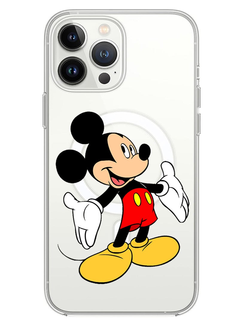 Theodor Magnetic Case for iPhone 14 Pro 6.1-inch Compatible with MagSafe Wireless Charging, Shockproof Phone Bumper Cover Mickey Mouse 1 - Image 1