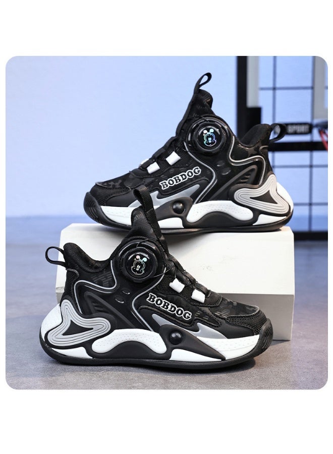 BOBDOG Autumn Boys' and Girls' Fashion Sports Shoes  Children's Practical  Basketball Shoes Anti slip Rubber Sole - Image 2