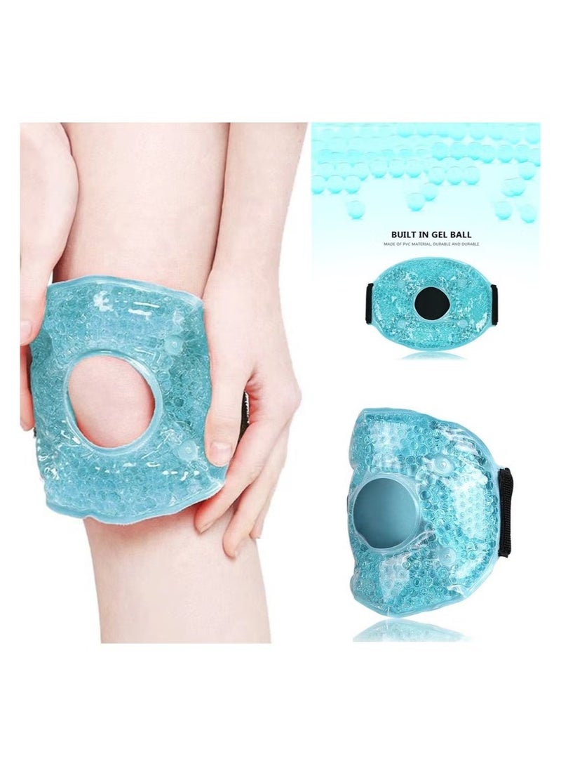 Ailily 2 Pack Soft Gel Ice Compress Strap for Knee, Elbow, Calf, and Ankle Guard,Reusable Hot Cold Therapy Knee Wrap for Joint Pain  - Image 2