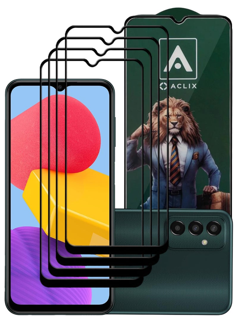 ACLIX 4 Pieces Antistatic ESD Dustproof Premium Quality High Definition Tempered Glass Screen Protector Designed For Samsung Galaxy M13 - Image 1