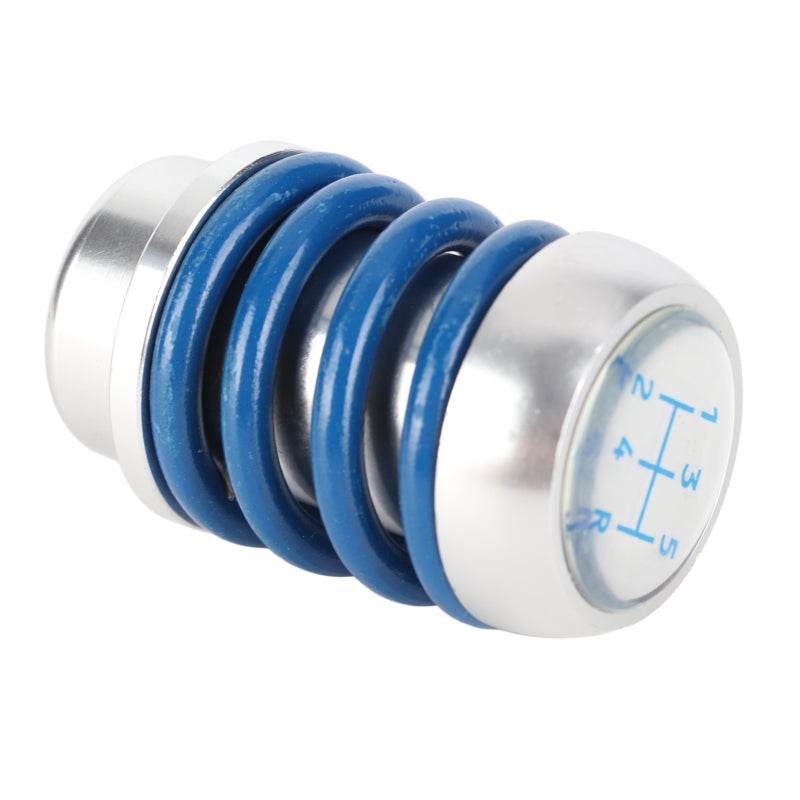 Manual Gear Shift Knob: Blue Alloy Aluminum - Cool Spring Style Design, Comfortable Touch Universal Shift Knob for Manual Car Interior Upgrade, Racing Driving Accessories - Image 1