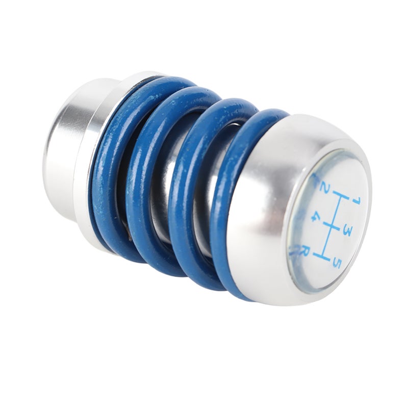 Manual Gear Shift Knob: Blue Alloy Aluminum - Cool Spring Style Design, Comfortable Touch Universal Shift Knob for Manual Car Interior Upgrade, Racing Driving Accessories - Image 3