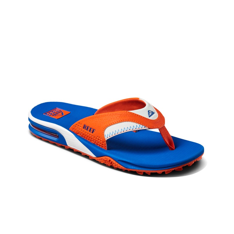 Reef Fanning Pregame Mens Bottle Opener Flip Flop, Arch Support, Durable Outsole, Water Friendly, Orange/Blue, 10 - Image 2
