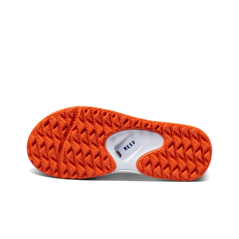 Reef Fanning Pregame Mens Bottle Opener Flip Flop, Arch Support, Durable Outsole, Water Friendly, Orange/Blue, 10 - Image 3
