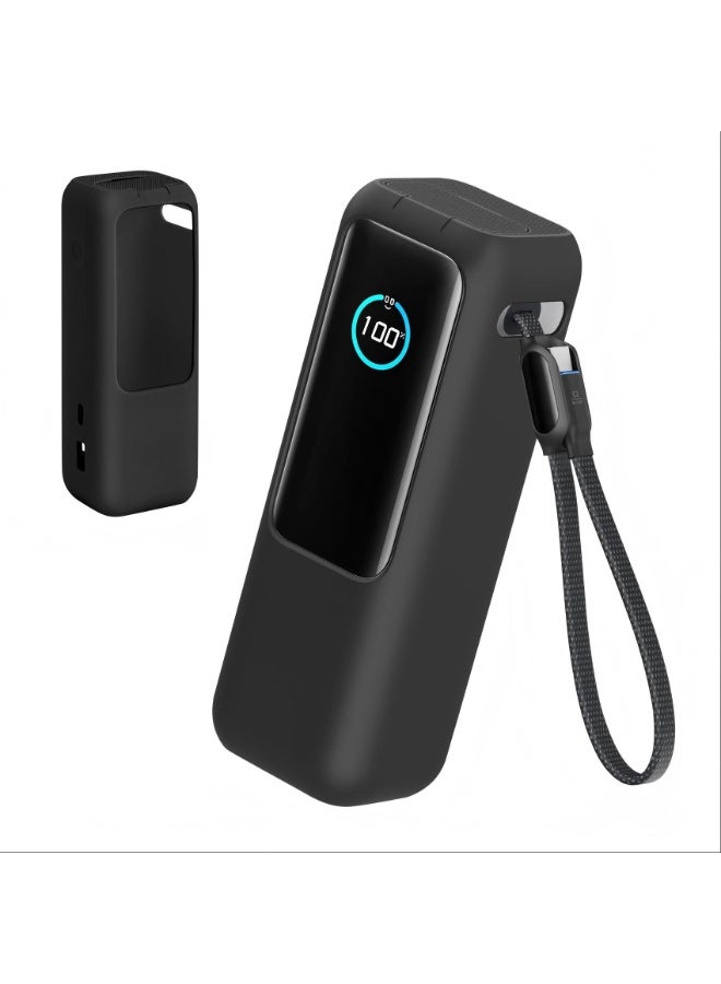 fantasize Thick 1.5mm Silicone Case for Anker Zolo Power Bank 25000mAh 165W – Protective Full-Wrap Cover with Precise Port Cutouts for Anker Laptop Portable Charger (Black) - Image 1