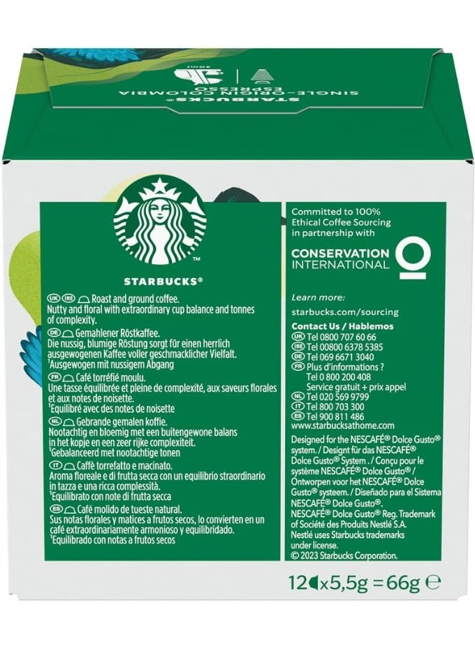 Starbucks Dolce Gusto Colombia 12 Coffee Capsules 66grams - Image 2