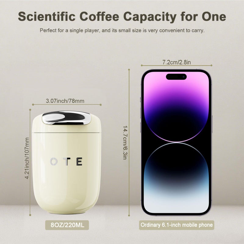 OTE Coffee Cup Travel Mug 12 OZ Leakproof, Keep Ice & Hot Personal Coffee Cup, 350 ML Vacuum Insulated Tumbler, BPA-Free Stainless Steel, Reusable Coffee Cups, Red - Image 2