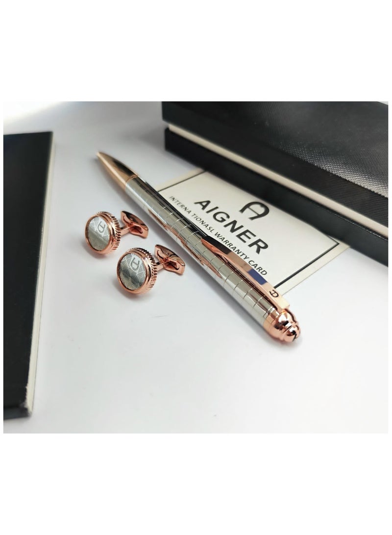Aigner pen and cufflink