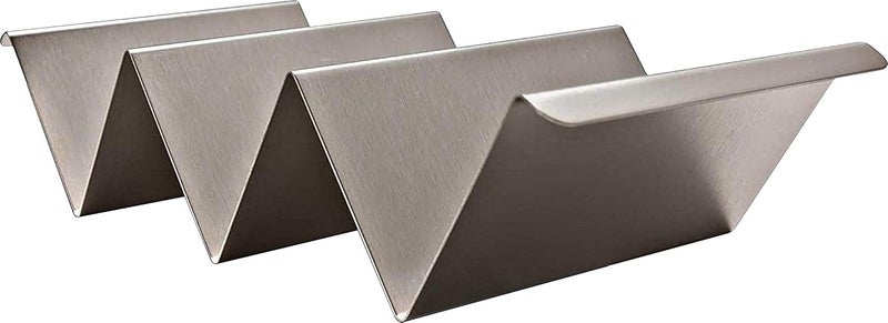 MILAD Stainless Steel Serving Tray Taco Holder for Kitchen Serving Tacos 4 x 8 Inch Pack of 4 - Image 1