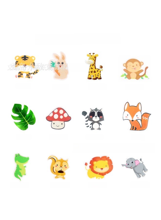 Forest Animal Park Glutinous Rice Paper Cake Decorating Stickers Edible Wafer Paper Printed Fruit Plate Decorations-Color:Edible-Specifications:Halloween 60 Pieces - Image 2