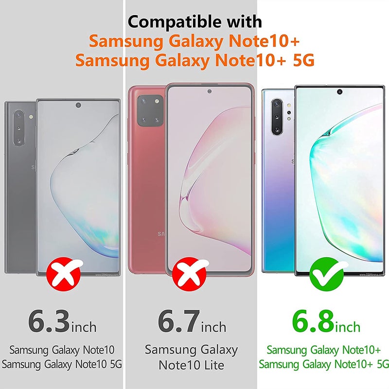 Nishtech غطاء خلفي شفاف هجين ناعم رفيع مضاد للغبار لجهاز سامسونج جالاكسي نوت 10 بلس مع حماية الكاميرا - Image 2