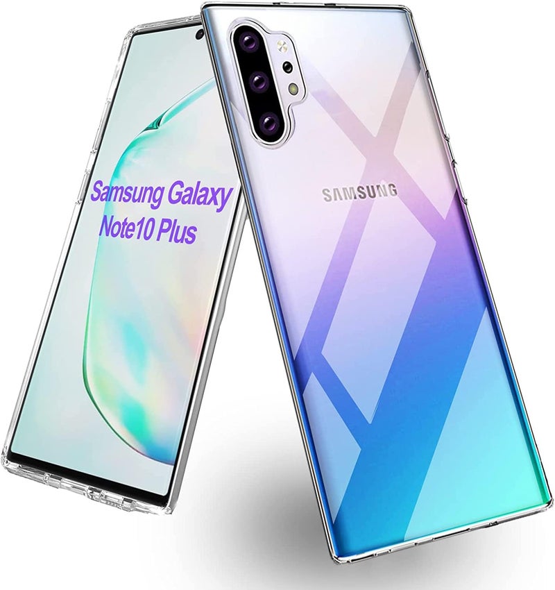 Nishtech غطاء خلفي شفاف هجين ناعم رفيع مضاد للغبار لجهاز سامسونج جالاكسي نوت 10 بلس مع حماية الكاميرا - Image 1