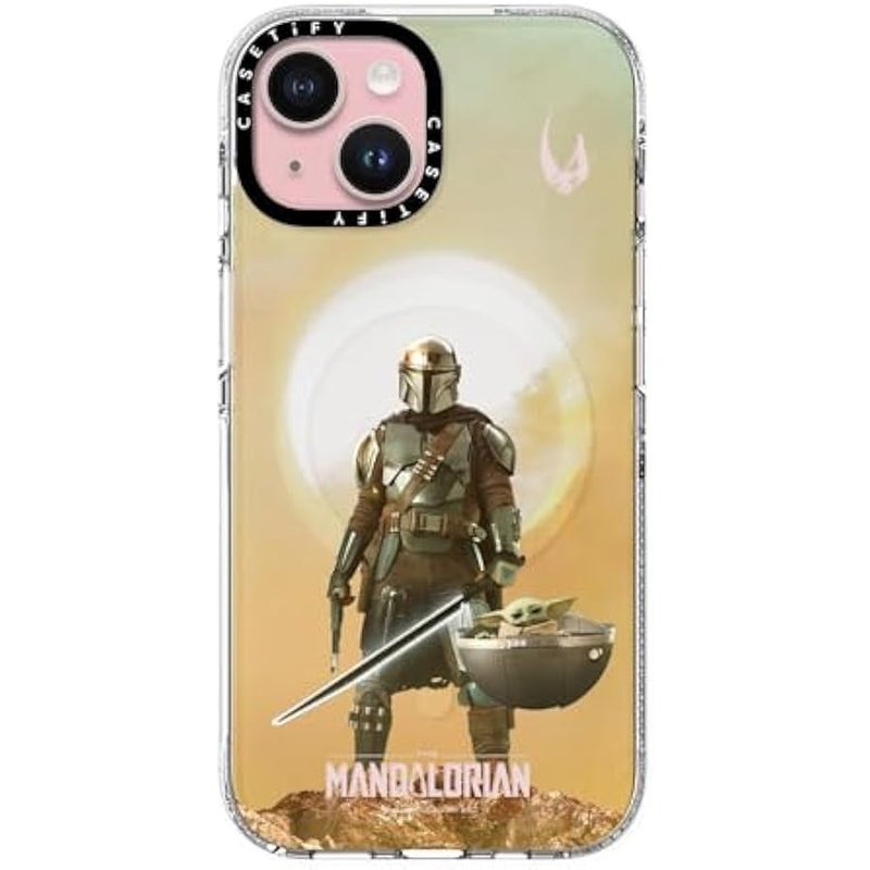 Casetify Clear iPhone 15 Case 【Mandalorian Co-Lab/Not Yellowing / 6.6ft Drop Protection/Compatible with Magsafe】 - A Clan of Two - Clear - Image 1
