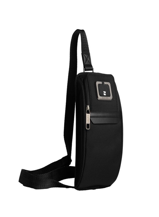 scarters Travel Crossbody | Sling Bag for Passport | Travel Sling Bag | Men’s Crossbody Bag | Chest Bag for Men (Black) - Image 1