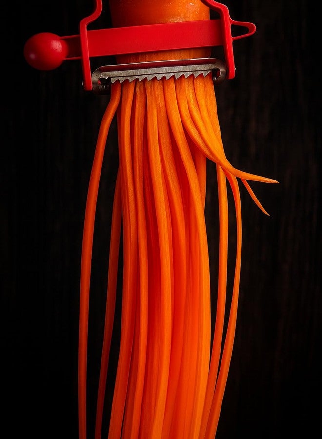 Top Chef Magic Trio Peeler Set - 3-Piece Julienne, Serrated & Straight Peelers for Peel, Slice & Julienne - Image 3