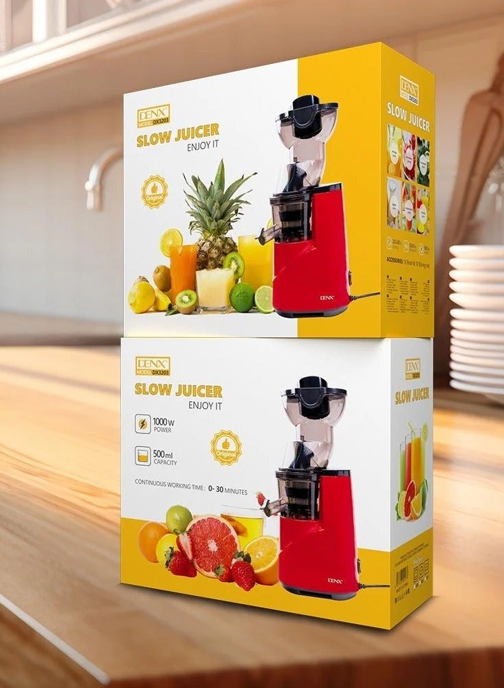 Denx DX3203 Juicer – Fresh & Healthy Juice with 1000W Power and 500ml Capacity - Image 3