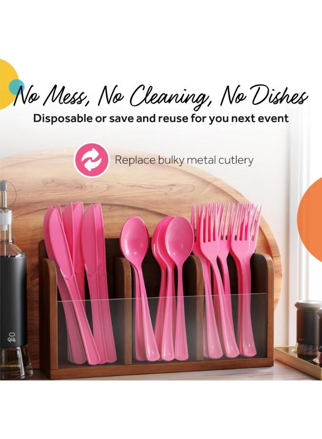 Unique 18 Assorted Hot Pink Cutlery - Image 5