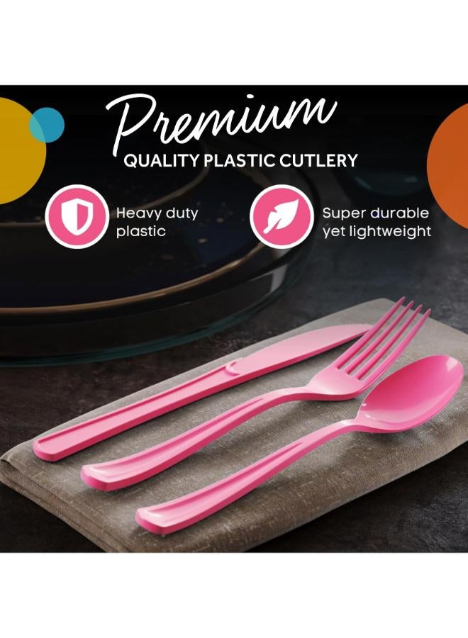 Unique 18 Assorted Hot Pink Cutlery - Image 4