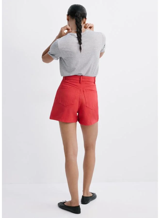 مانجو High-Rise Denim Shorts
