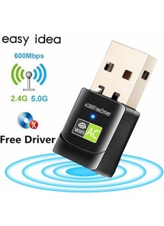 2.4 Ghz +5 Ghz Dual Band 600 Mbps USB Wifi Converter Wireless Wifi Replicator USB To Wifi Kit