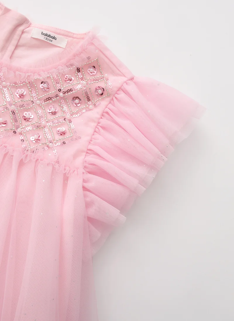 Balabala light pink Kids Girls Woven one-piece dress for Women | Best Price UAE