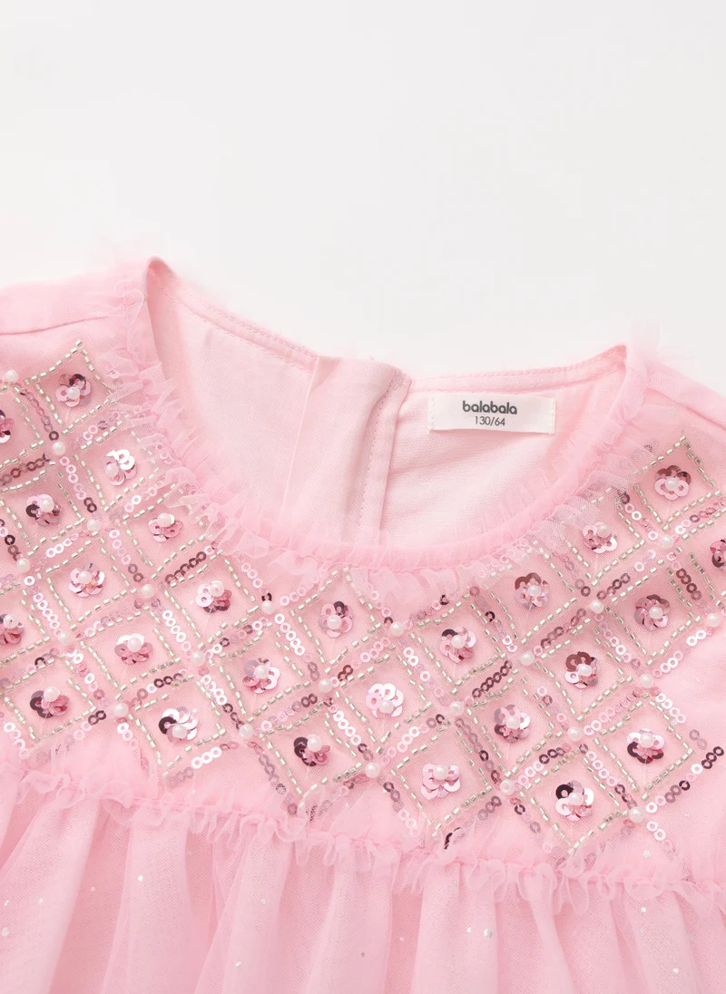 Balabala light pink Kids Girls Woven one-piece dress for Women | Best Price UAE