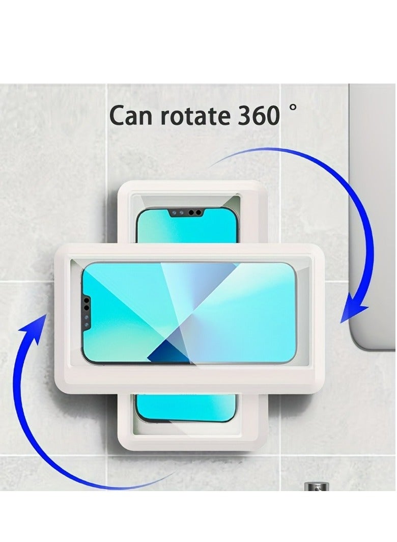general Shower Phone Holder Waterproof 360 Rotation Can Be Touched Shower Phone Stand Case Mount For Bathroom - Image 4