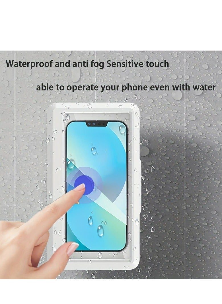 general Shower Phone Holder Waterproof 360 Rotation Can Be Touched Shower Phone Stand Case Mount For Bathroom - Image 5