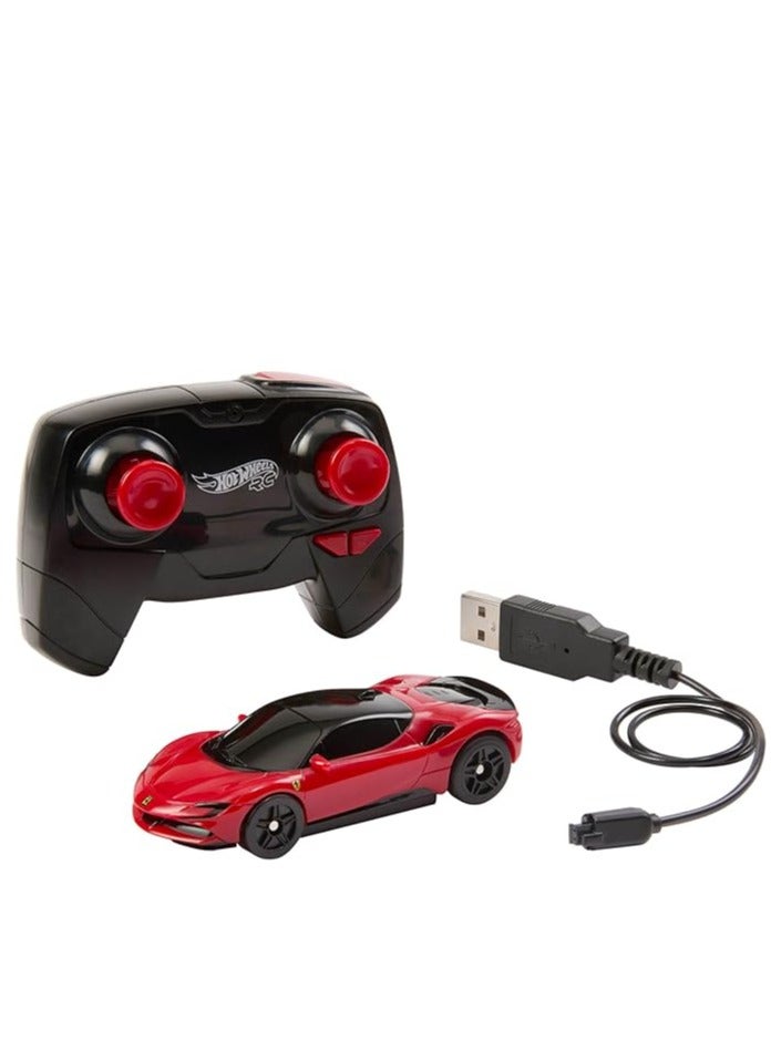 Hot Wheels سيارة فيراري RC من هوت ويلز مقياس 1:64 JGD09 - Image 1
