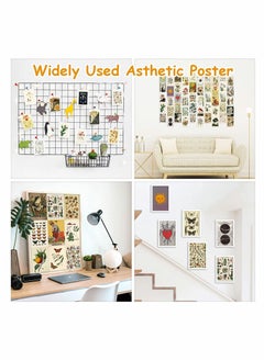 Excefore Vintage Wall Collage Kit Aesthetic Pictures 70PCS Posters for Room Aesthetic lovely Dorm Photo Wall Decor for Teen Girls Botanical Wall Art Printed Wall Sticker Decorative Aesthetics Warm Beige Card  - Image 5