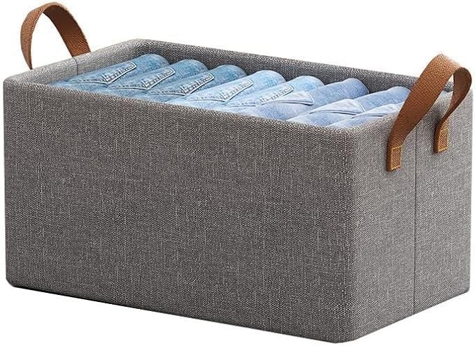 Epark Epark 26L Storage Bag with Steel Frame Support Closet Storage Bin Household Wardrobe Storage Box Large Capacity Foldable Organizer for Clothes Jeans and More with Handles Medium 6  - Image 4
