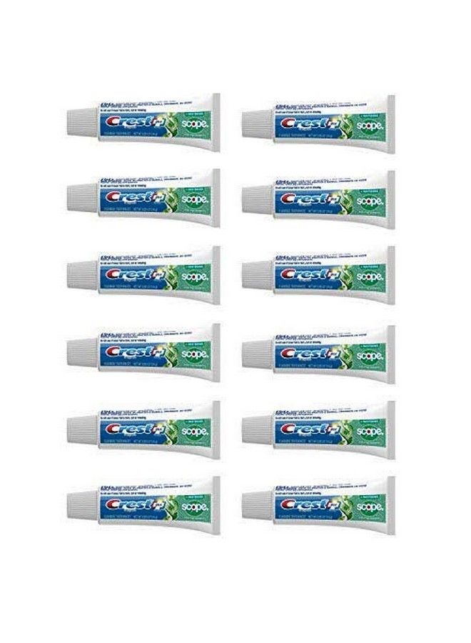 Crest معجون أسنان تبييض كامل مع نكهة النعناع المنعشة بحجم السفر معتمد من TSA 0.85 أونصة (عبوة من 12) - Image 1