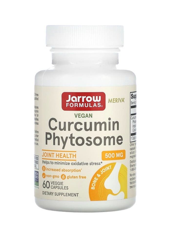 jarrow formulas Vegan Curcumin Phytosome, 500 mg, 60 Veggie Capsules