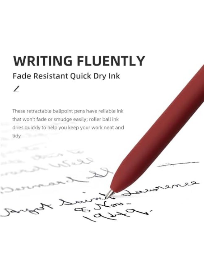 JZS Gel Pens, 5 Pcs 0.5mm Black Ink Pens Fine Point Smooth Writing Pens, High-End Series Pens for Journaling Note Taking, Cute Office School Supplies Gifts for Women Men,Vintage - Image 4