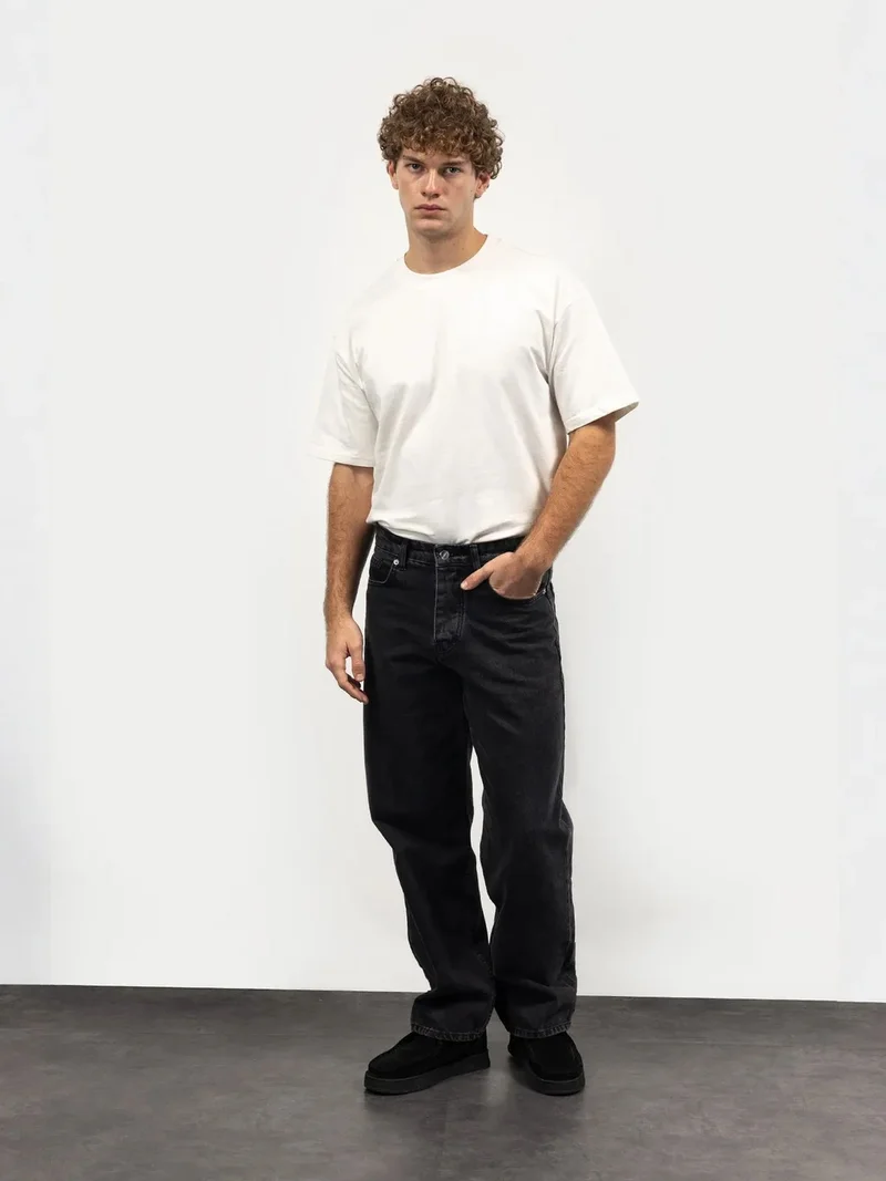 جيستو GIESTO Regular Fit Mid Waist Straight Leg Denim Jeans