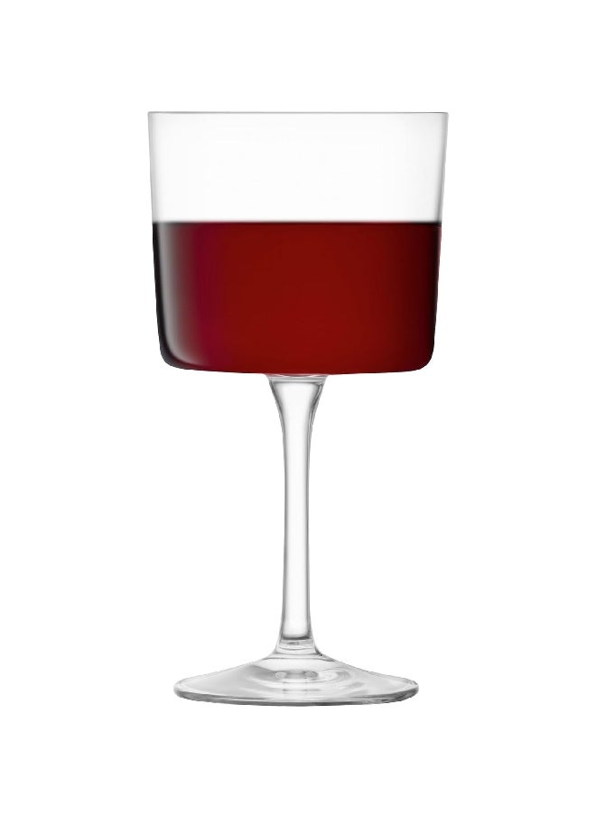 4-Piece Scratch Resistant Modern Design Fine Walls Solid Pattern Gio Drinking Glass Clear 250 ml G1768-09-301
