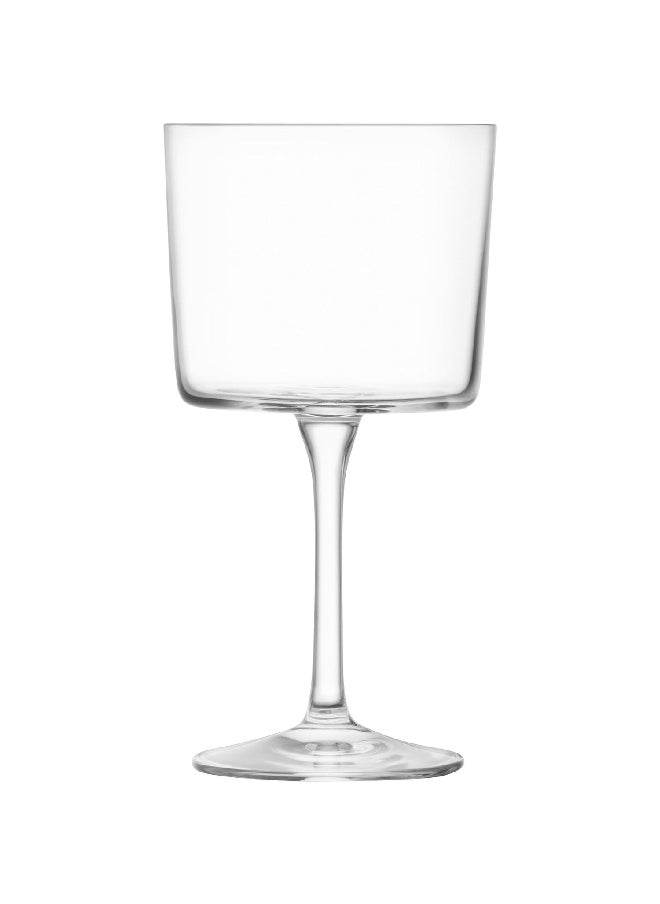4-Piece Scratch Resistant Modern Design Fine Walls Solid Pattern Gio Drinking Glass Clear 250 ml G1768-09-301