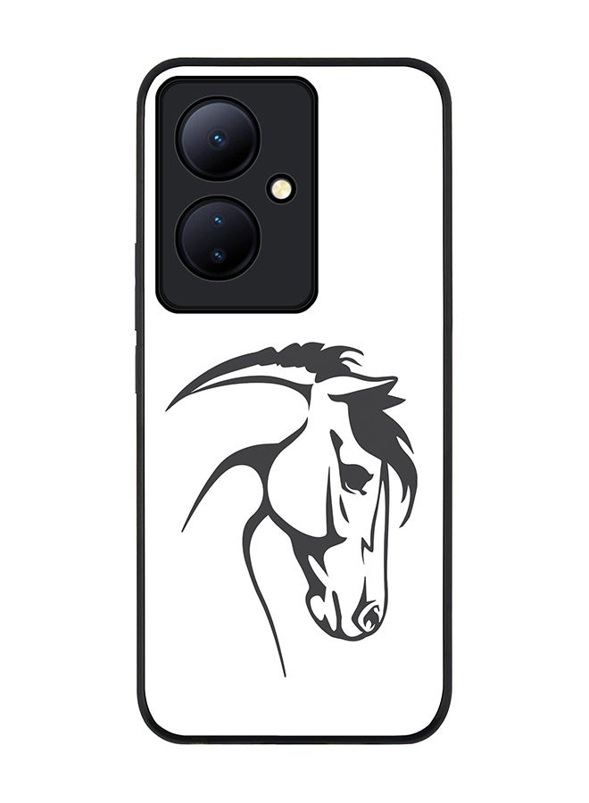 Stylizedd Rugged Black edge case for Vivo V29 Lite, Slim fit Soft Case Flexible Rubber Edges Anti Drop TPU Gel Thin Cover- ArabStallion - Image 1