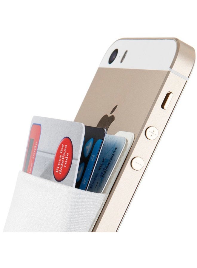 Sinjimoru (White) - B2 Stick-On Wallet making Your Smartphone turn into Wallet Case, Case with a Card Holder, Money Clip or Credit Card Case especially for iPhone 4 / 4s / 5 / 5s / 6, Galaxy S2 / S... - Image 1