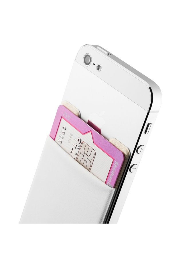Sinjimoru (White) - B2 Stick-On Wallet making Your Smartphone turn into Wallet Case, Case with a Card Holder, Money Clip or Credit Card Case especially for iPhone 4 / 4s / 5 / 5s / 6, Galaxy S2 / S... - Image 2