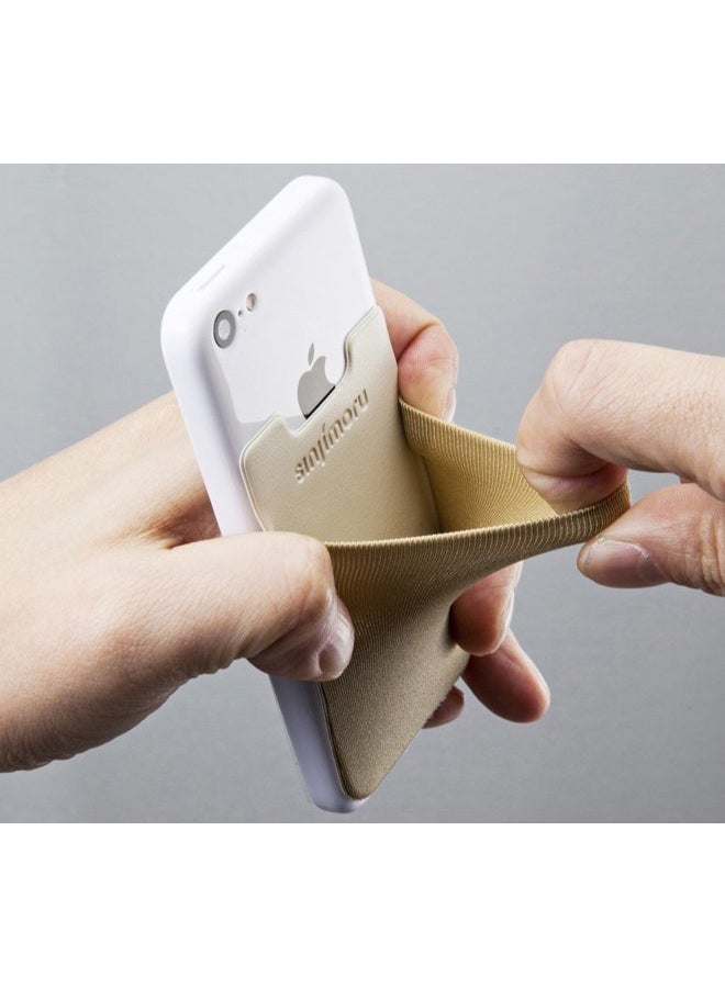 Sinjimoru (White) - B2 Stick-On Wallet making Your Smartphone turn into Wallet Case, Case with a Card Holder, Money Clip or Credit Card Case especially for iPhone 4 / 4s / 5 / 5s / 6, Galaxy S2 / S... - Image 5