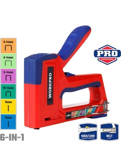 WORKPRO WP223002 6 In 1 Professional 6-14MM Mechanical Stapler and 15MM Nail Gun  - Image 1