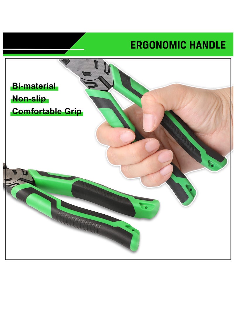 Pliers Set, Premium Cr-V Construction, Heavy-duty Pliers Tool Set, With 8 Inch Linesman pliers, 8 Inch Needle Nose pliers And 6 Inch Diagonal Cutting pliers For Basic Repair, 3 Pack  - Image 3