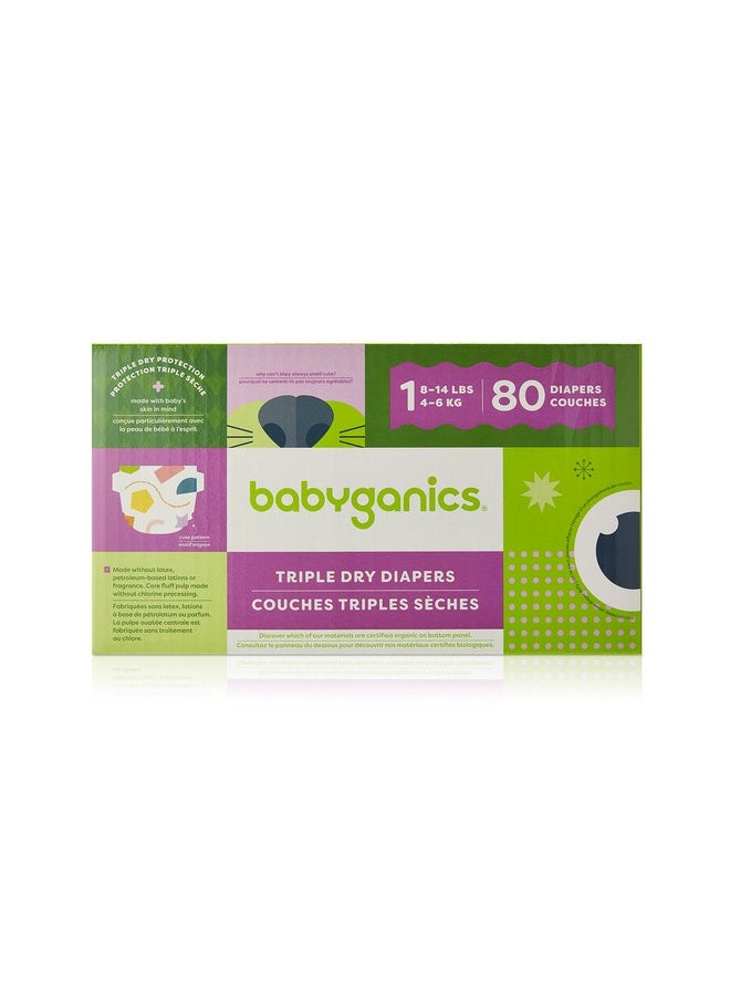 Babyganics - Diapers Size 1 80 Ct Ultra Absorbent Diapers - Image 1
