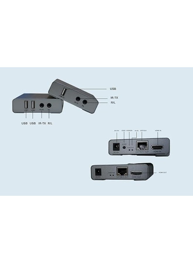 Terabyte HDMI 60M KVM Extender with Audio | Long-Distance Signal Transmission | USB, HDMI, and IR Support - Image 4