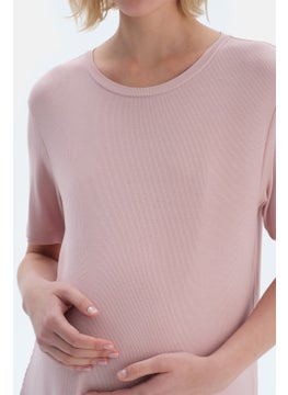 dagi Light Pink Camisole Maternity T-Shirt Shorts Pajama Set  - Image 5