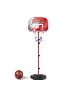 Generic Adjustable Height Iron Rod Frame Basketball Hoop For Kids Indoor Outdoor Use Ball Return Sport Boys Toy-Color:D Deluxe Version 2.0 Meters Can Be Lifted (1 Ball +1 Pump Wrench)  - Image 5