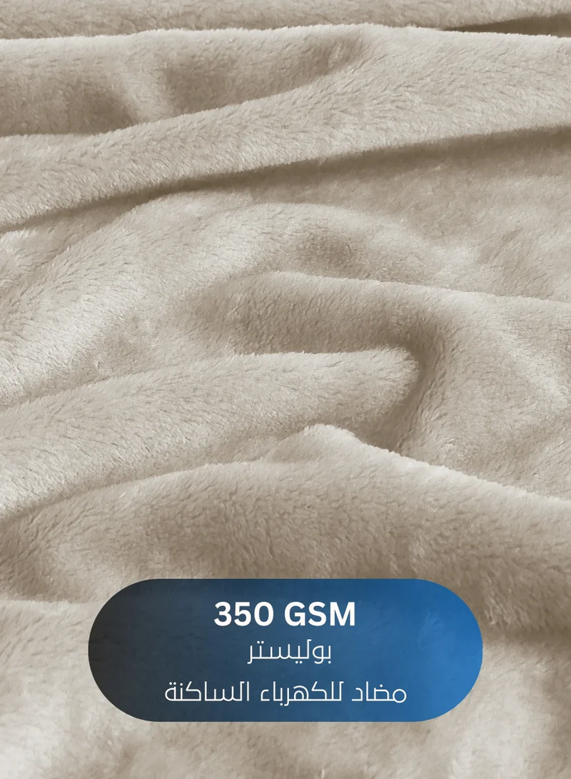 سيد المنسوجات المنزلية بطانية مخمل خفيفه بمقاس مفرد، سلسلة مورا، 350 جم/متر مربع، 230 × 170 سم، صوف إضافي فائق النعومة لجميع فصول السنة، يستخدم كغطاء للسرير بطانيات .