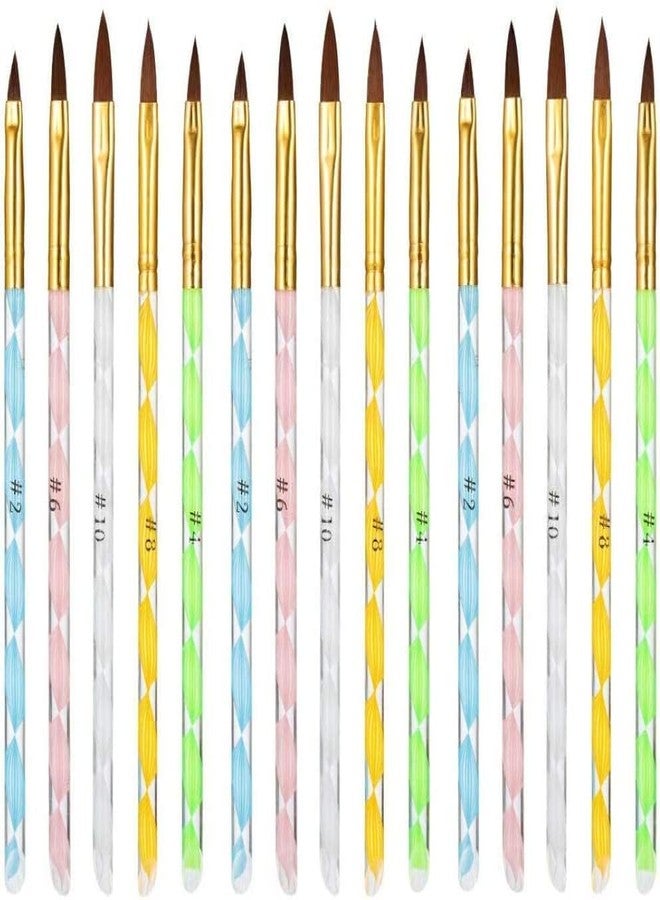 Ruby Face RUBYFACE Nail Art Brushes, 5 pcs Double Ended Nail Liner Brush Dotting Pen Point Drill Drawing Tools, nail Art Designs - Image 4